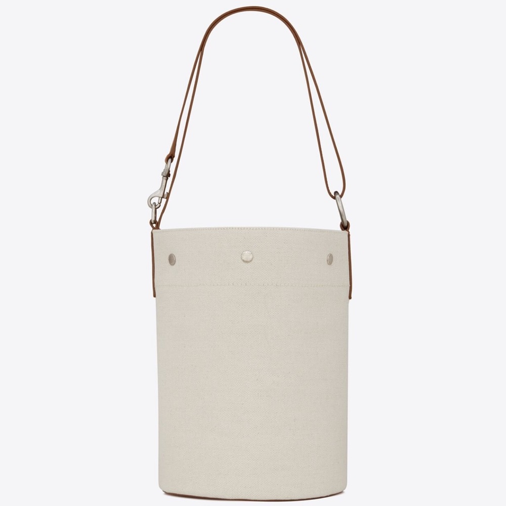 SAINT LAURENT RIVE GAUCHE BUCKET BAG IN LINEN - Picture 3 of 12